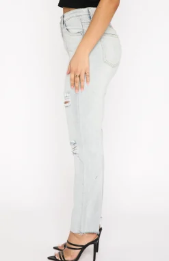 Denim | White Fox Boutique Love Stoned Boyfriend Jeans Light blue