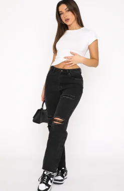 Denim | White Fox Boutique Love Stoned Boyfriend Jeans Vintage black