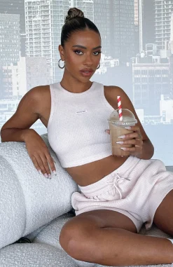 Shirts & Blouses | White Fox Boutique Made For This Waffle Crop Oatmeal nude