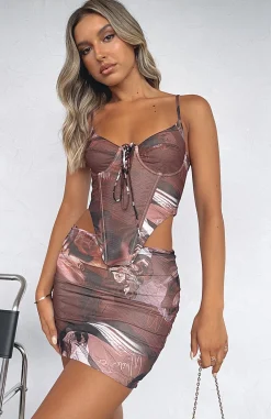 Shirts & Blouses | White Fox Boutique Made For You Bustier Romance Print brown