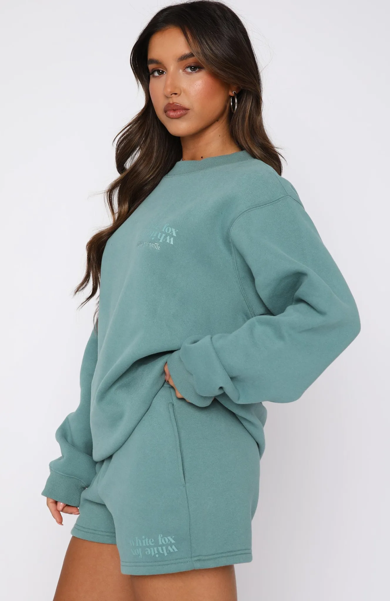 Jackets & Blazers | White Fox Boutique Made You Smile Oversized Sweater Teal green