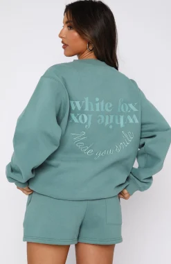 Jackets & Blazers | White Fox Boutique Made You Smile Oversized Sweater Teal green