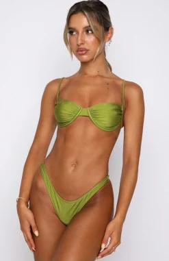 Bikini Tops | White Fox Boutique Magic In The Hamptons Bikini Top Shiny Olive green