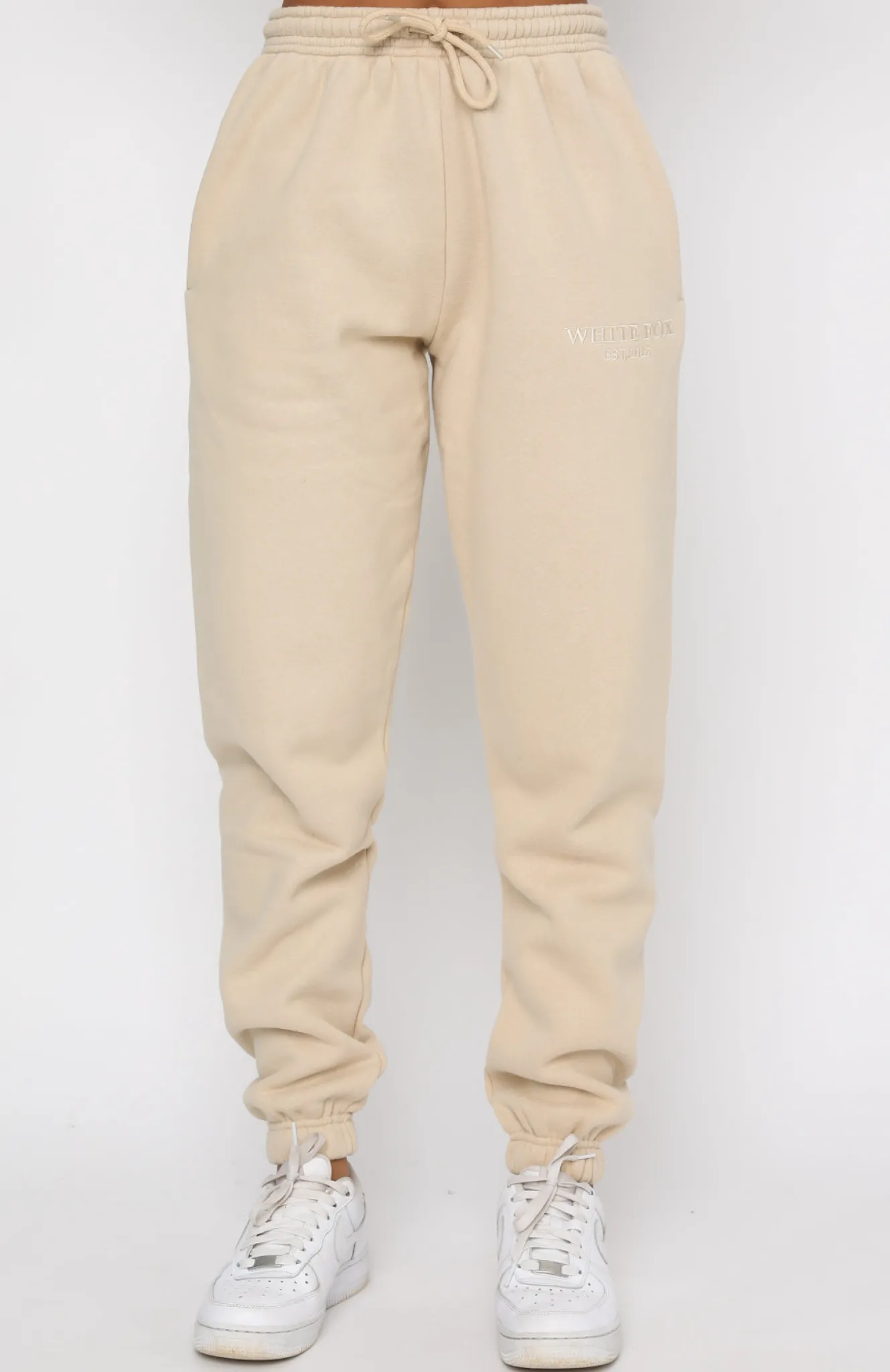 Sweatpants | White Fox Boutique Make You Mine Sweatpants Sand nude