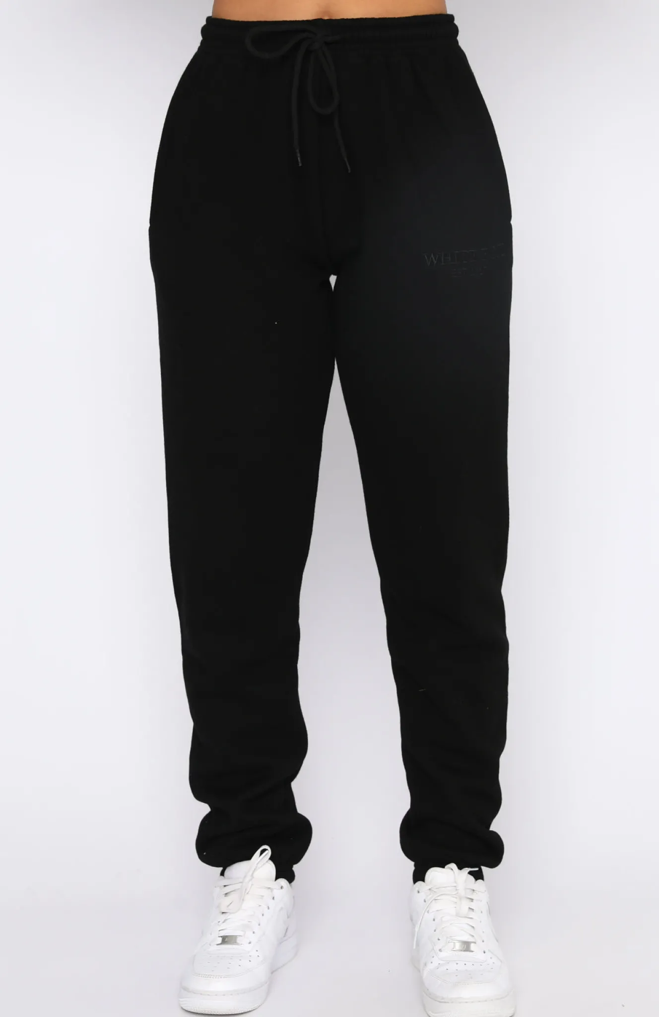 Sweatpants | White Fox Boutique Make You Mine Sweatpants black