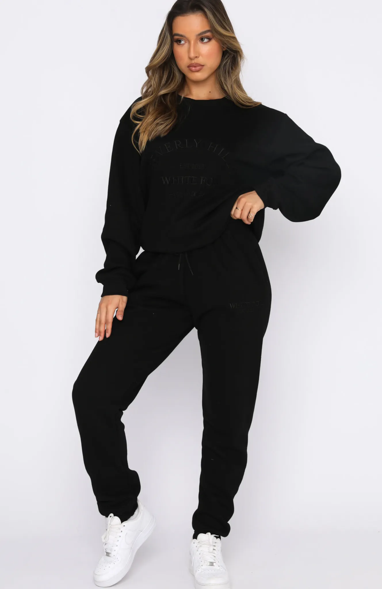 Sweatpants | White Fox Boutique Make You Mine Sweatpants black