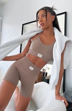 Shorts | White Fox Boutique Making Moves Seamless High Waisted Shorts Dolce brown