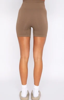 Shorts | White Fox Boutique Making Moves Seamless High Waisted Shorts Dolce brown
