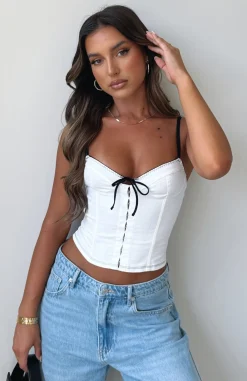 Shirts & Blouses | White Fox Boutique Man Down Bustier white