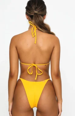 Bikini Bottoms | White Fox Boutique Maui Bottoms Marigold Rib yellow