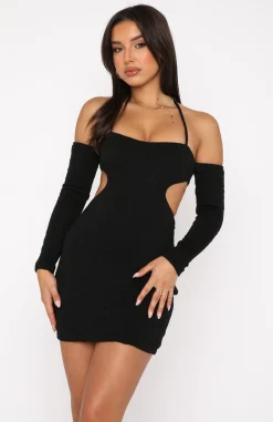 Long Sleeve Dresses | White Fox Boutique Meet My Needs Knit Mini Dress black