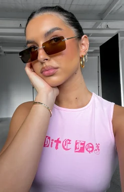 Sunglasses | White Fox Boutique Mia Sunglasses Gold/Chocolate brown
