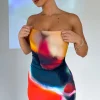 Restocked | White Fox Boutique Mind Games Strapless Mini Dress Flame Aura multi
