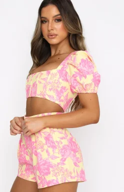 Shirts & Blouses | White Fox Boutique Moment To Remember Crop Summer Blossom multi