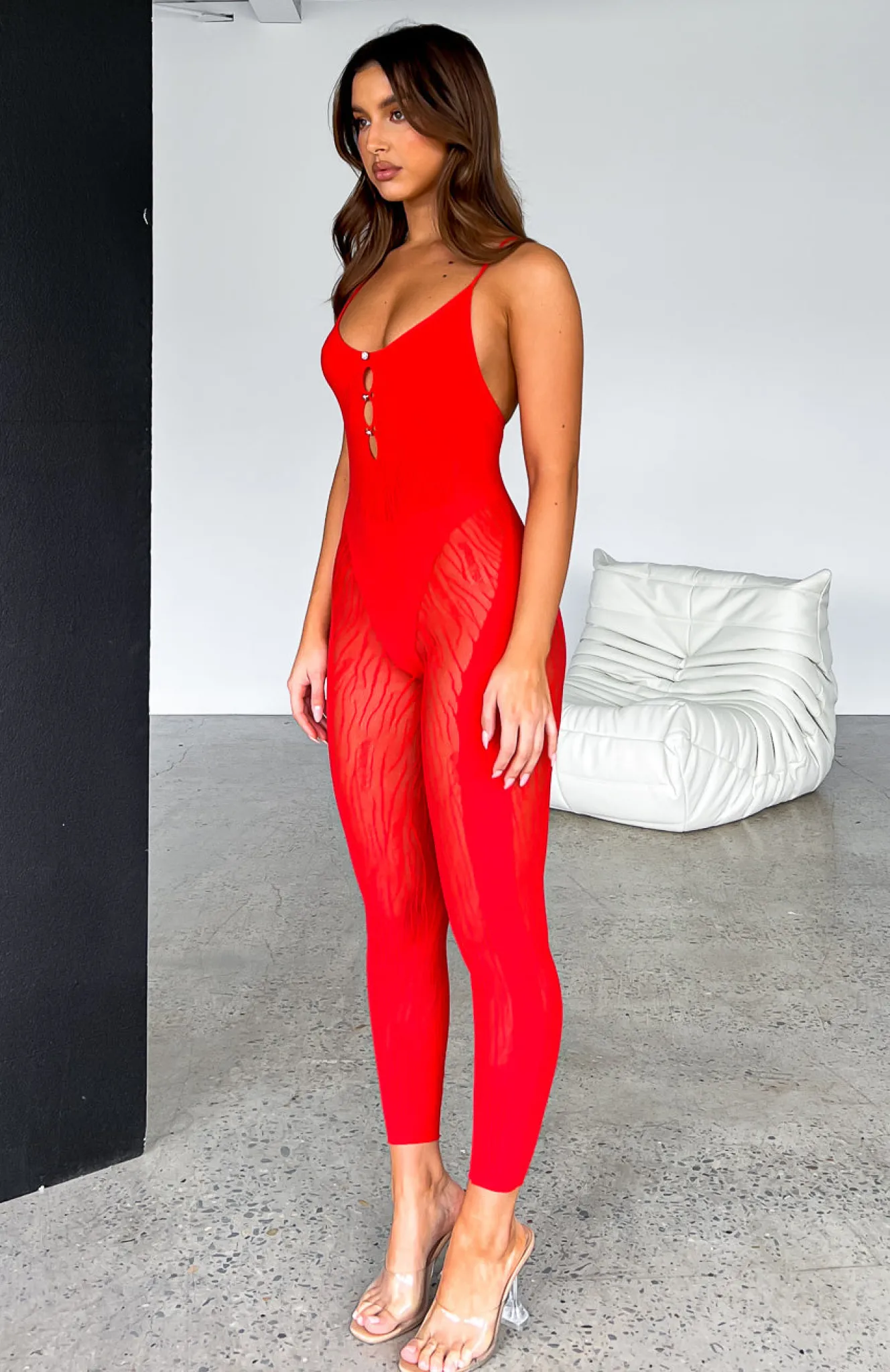 Restocked | White Fox Boutique Mood Swings Jumpsuit red