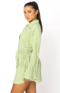 Restocked | White Fox Boutique More About Me Mini Dress Pistachio green