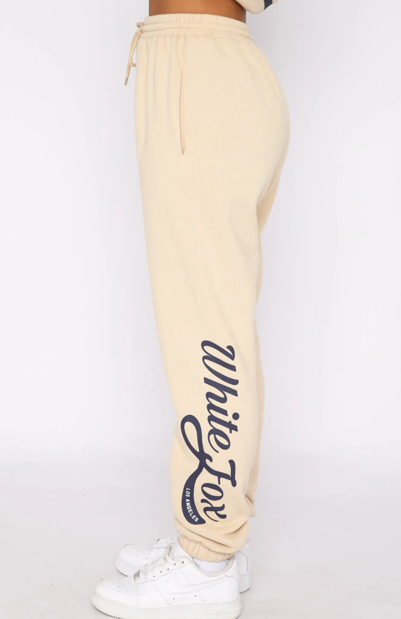 Sweatpants | White Fox Boutique Moving Different Sweatpants Sand nude