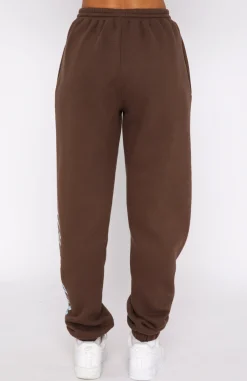Sweatpants | White Fox Boutique Moving Different Sweatpants Chocolate brown
