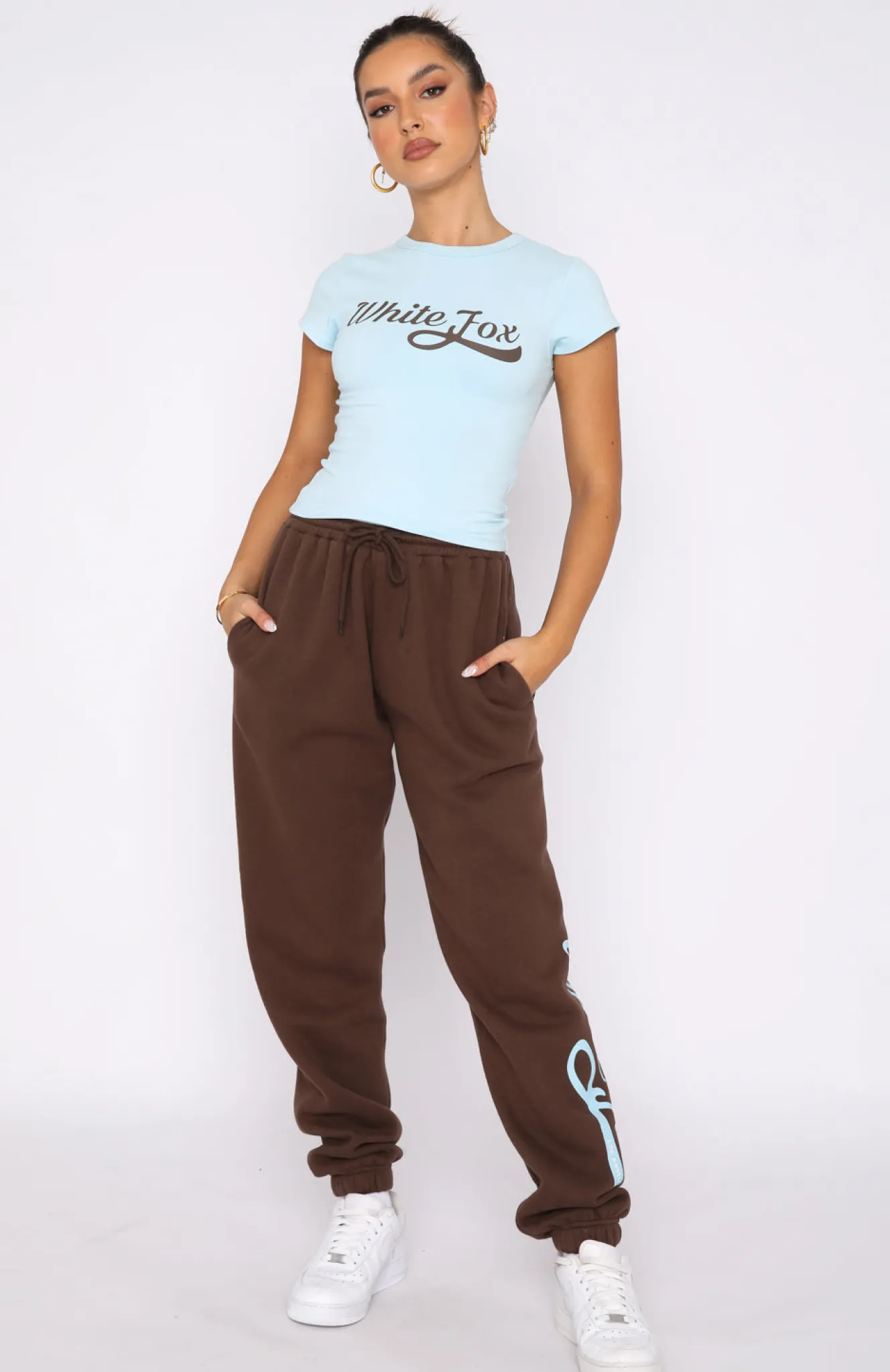 Sweatpants | White Fox Boutique Moving Different Sweatpants Chocolate brown