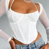 Shirts & Blouses | White Fox Boutique Must Be Magic Long Sleeve Bustier white