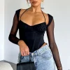 Shirts & Blouses | White Fox Boutique Must Be Magic Long Sleeve Bustier black