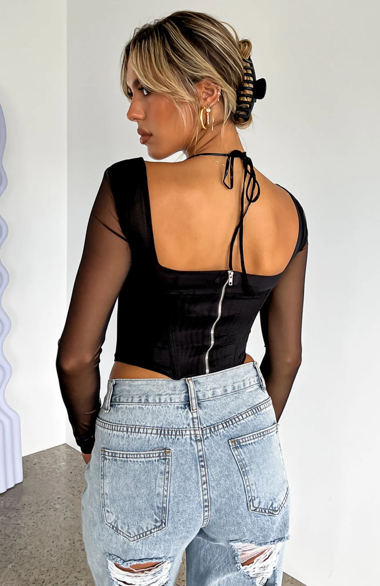 Shirts & Blouses | White Fox Boutique Must Be Magic Long Sleeve Bustier black