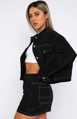 Restocked | White Fox Boutique Mystery Of Love Cargo Mini Skirt black