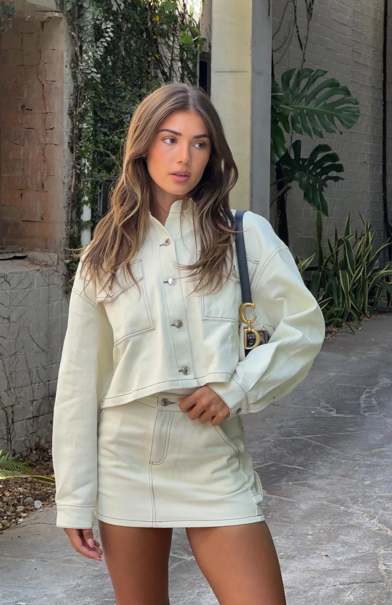 Restocked | White Fox Boutique Mystery Of Love Cargo Mini Skirt Off White nude
