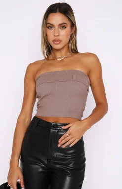Shirts & Blouses | White Fox Boutique Neutral Feeling Knit Crop Mocha brown