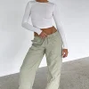Pants | White Fox Boutique Never Blend In Cargo Pants Khaki green