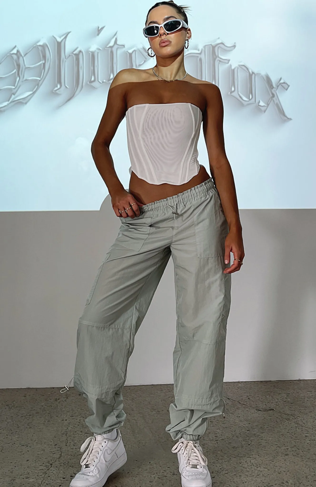 Pants | White Fox Boutique Never Blend In Cargo Pants Light grey