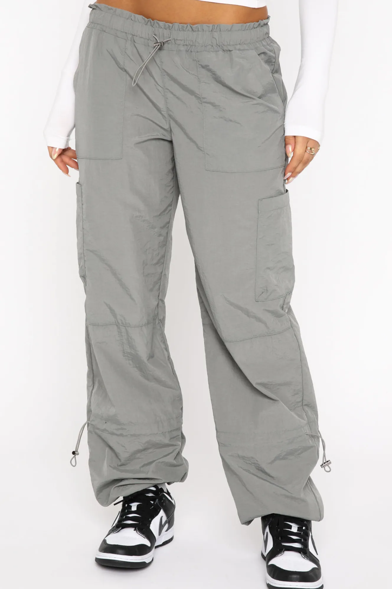 Pants | White Fox Boutique Never Blend In Cargo Pants Charcoal grey
