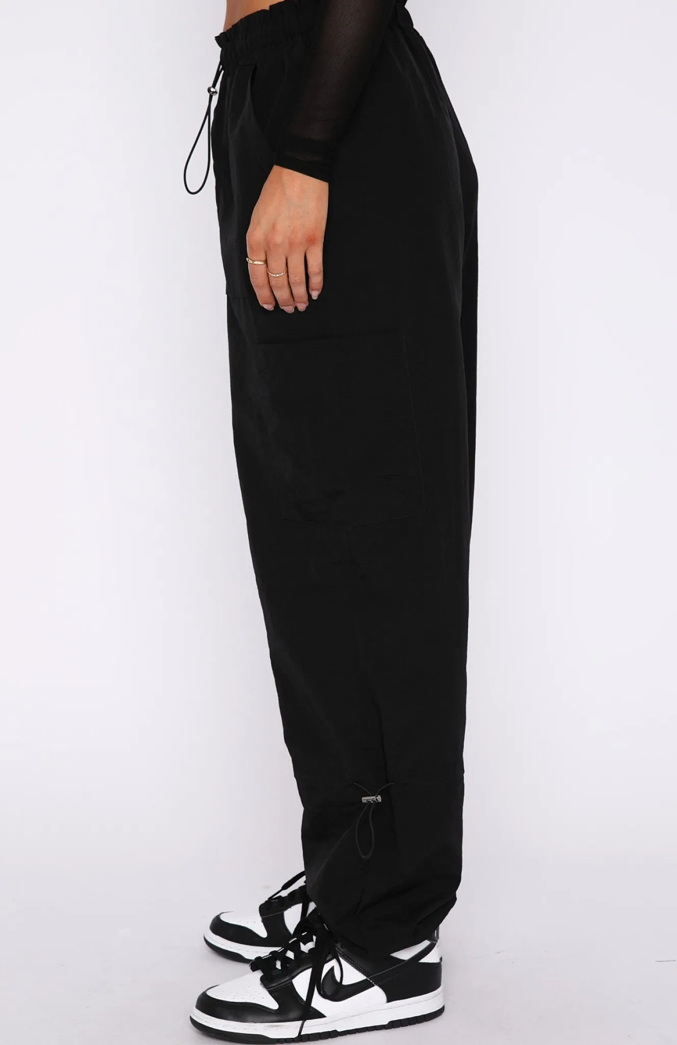 Pants | White Fox Boutique Never Blend In Cargo Pants black