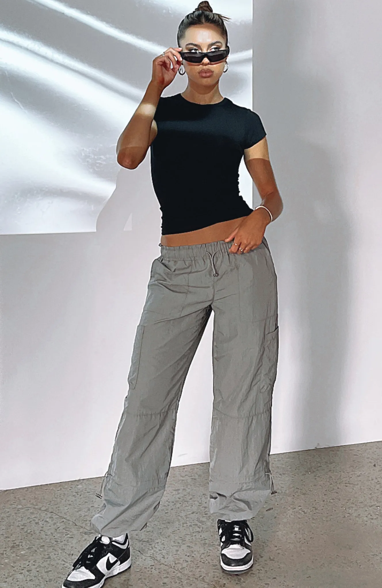 Pants | White Fox Boutique Never Blend In Cargo Pants Charcoal grey