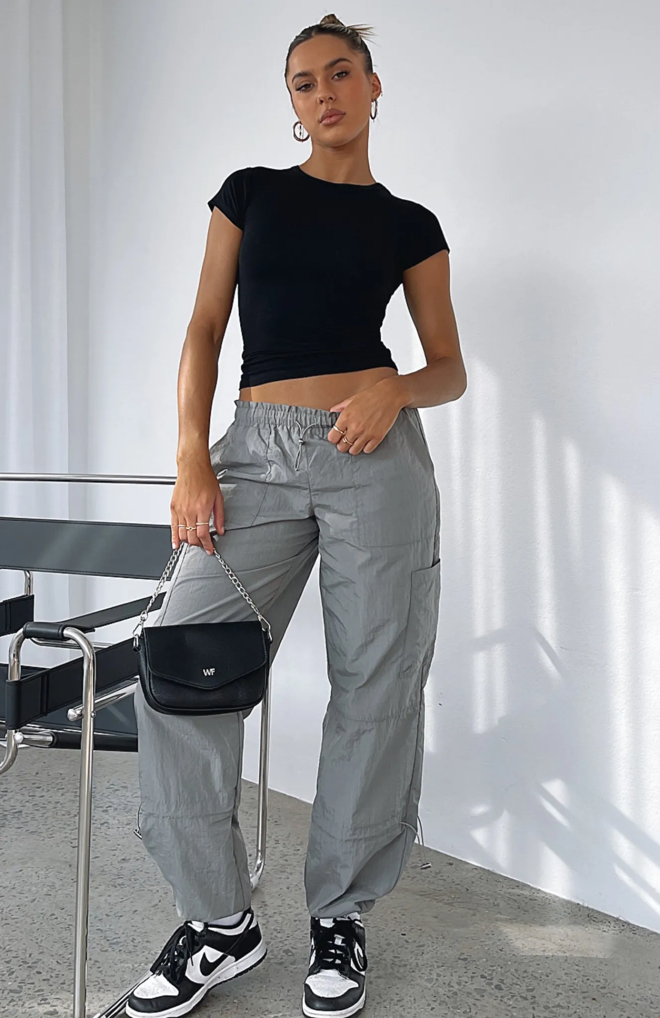 Pants | White Fox Boutique Never Blend In Cargo Pants Charcoal grey