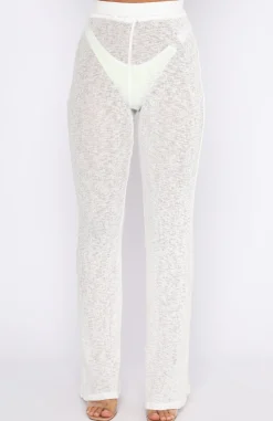 Resort Wear | White Fox Boutique Never Too Late Pants white