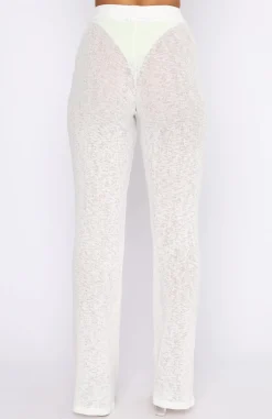 Resort Wear | White Fox Boutique Never Too Late Pants white