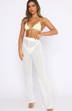 Resort Wear | White Fox Boutique Never Too Late Pants white
