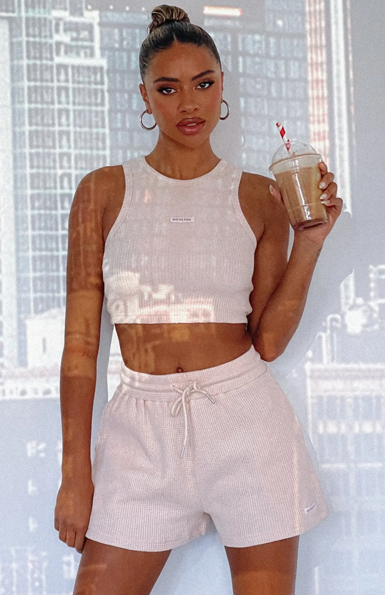 Shorts | White Fox Boutique New Location Waffle Shorts Oatmeal nude