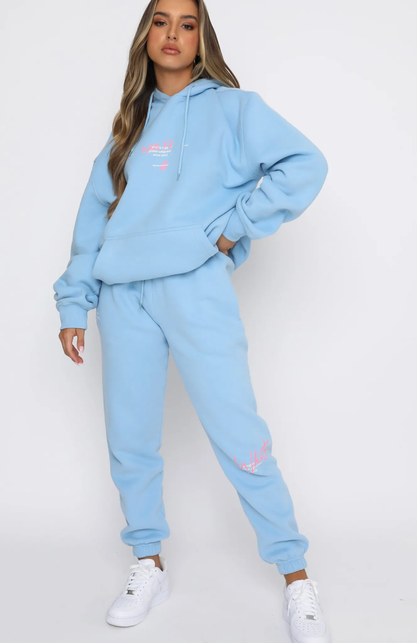 Sweatpants | White Fox Boutique New Story Sweatpants Baby blue