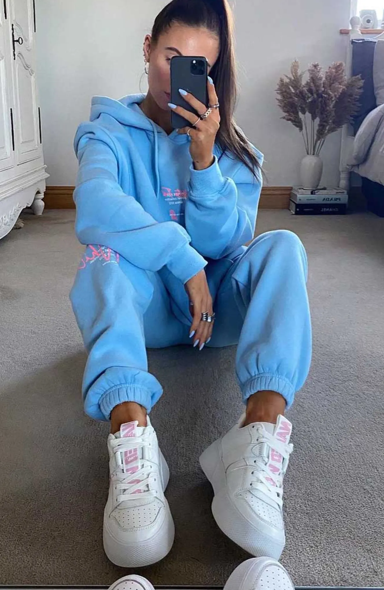 Sweatpants | White Fox Boutique New Story Sweatpants Baby blue