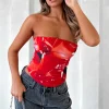 Shirts & Blouses | White Fox Boutique No Drama Bustier Cherry red