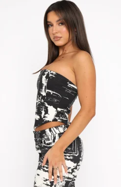 Shirts & Blouses | White Fox Boutique No Drama Bustier Dice black