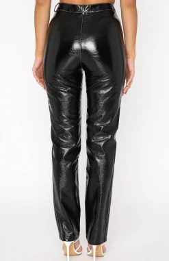 Pants | White Fox Boutique No Good Reason PU Pants black