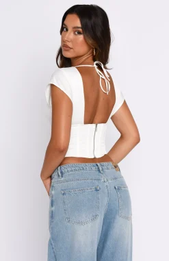 Shirts & Blouses | White Fox Boutique No Love Lost Bustier white