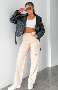 Pants | White Fox Boutique No More Chances Cargo Pants Sand nude
