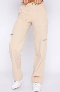 Pants | White Fox Boutique No More Chances Cargo Pants Sand nude