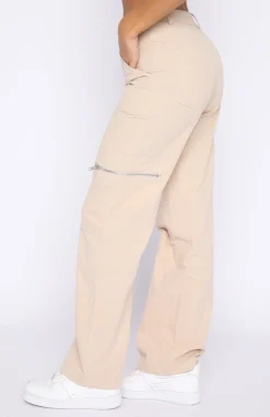 Pants | White Fox Boutique No More Chances Cargo Pants Sand nude