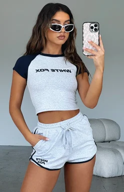 Shirts & Blouses | White Fox Boutique No Reason Baby Tee Marle grey