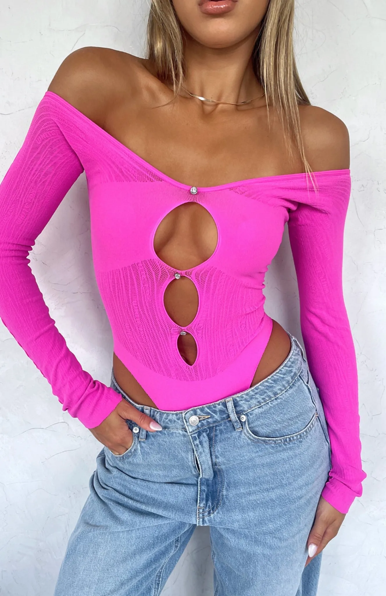 Shirts & Blouses | White Fox Boutique None Of Your Concern Bodysuit Hot pink